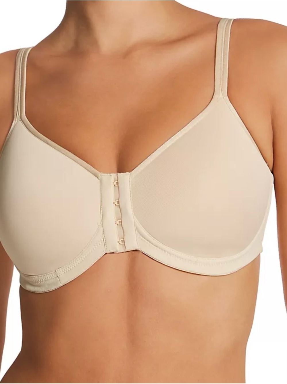 Front-Close Comfort Underwire Bra - Nude